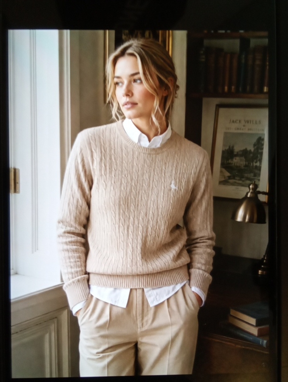 Jack Wills Marlow Cable Knit Womens Sweater Preppy Fisherman Heritage Academia S